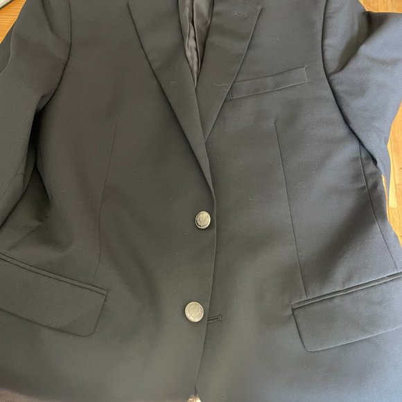 Lauren Ralph Lauren 2 Button Blazer Suit Jacket Sport Coat Men’s 38R Black Wool - Picture 5 of 14